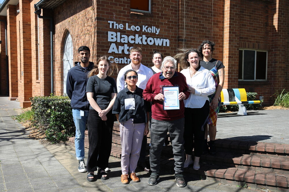 Uncle Danny Eastwood at The Leo Kelly Blacktown Arts Centre, Blacktown