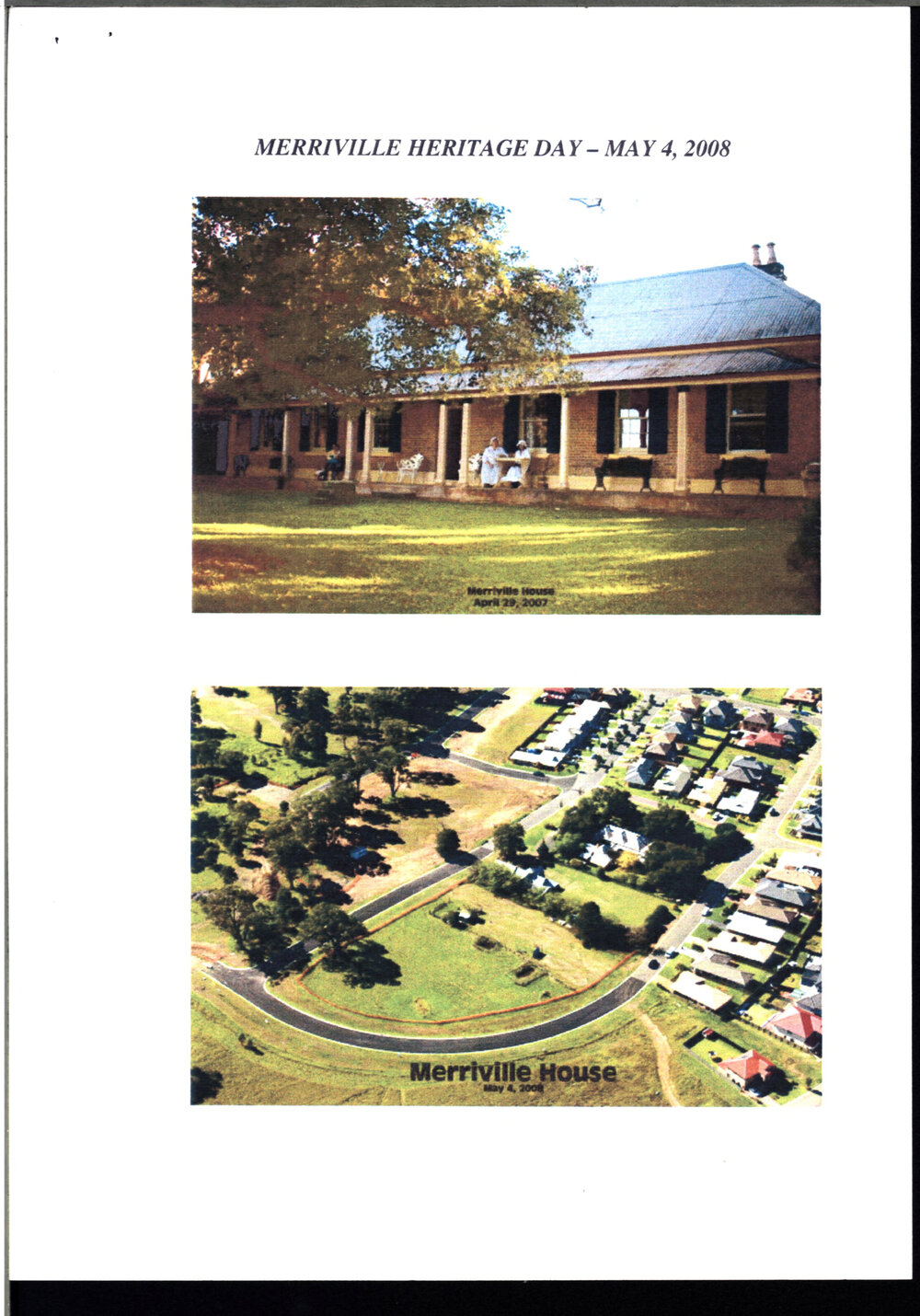 Merriville Heritage Day - 4 May 2008