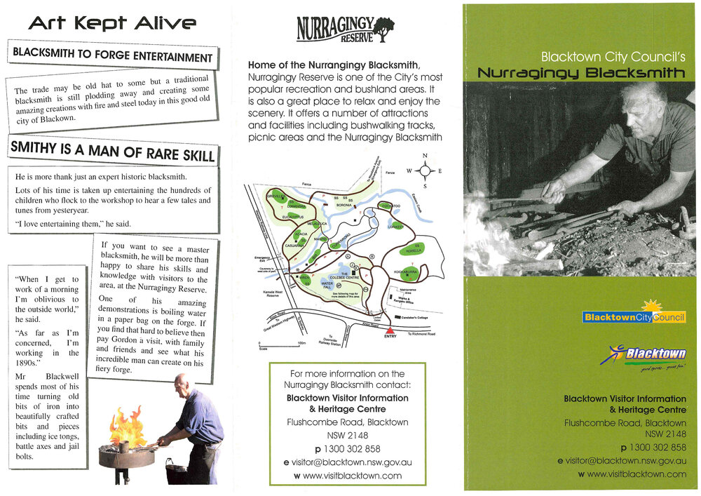 Nurragingy Blacksmith pamphlet