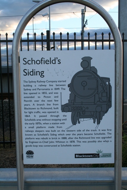 Interpretative sign for Schofield's Siding
