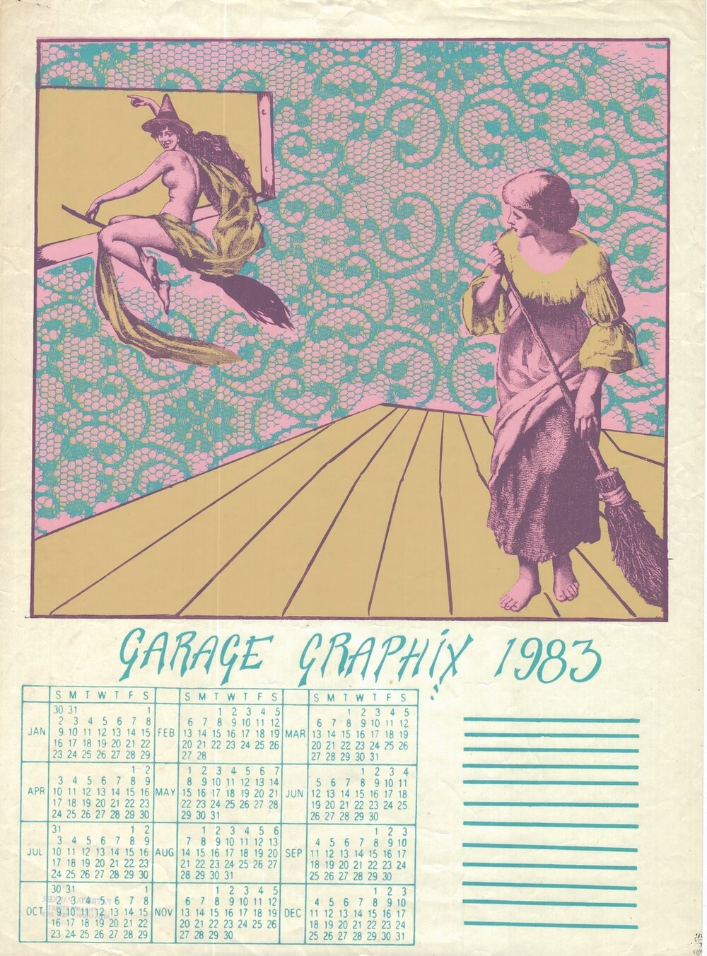 Garage Graphix Calendar, 1983