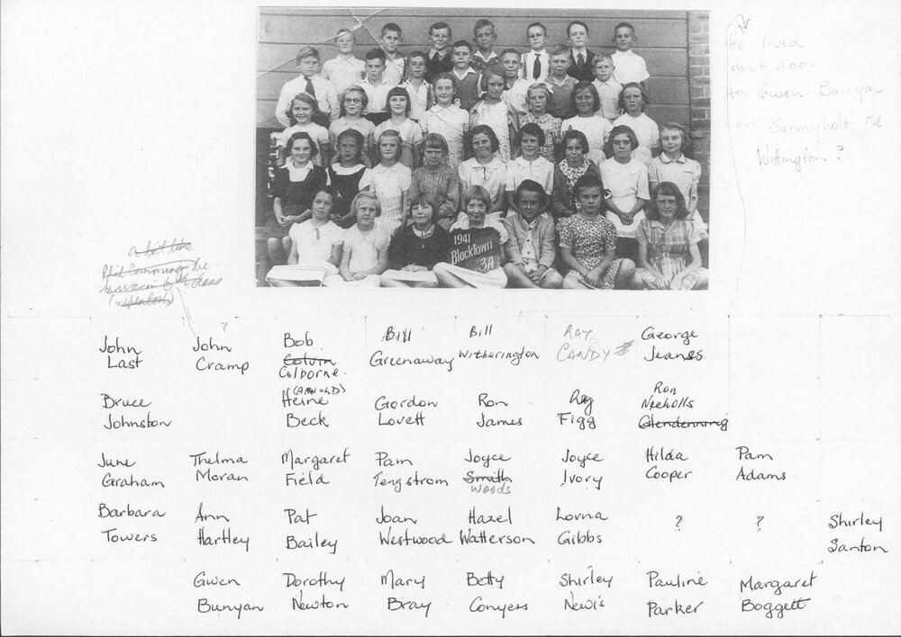 Blacktown Public School, 1941 Class 3A