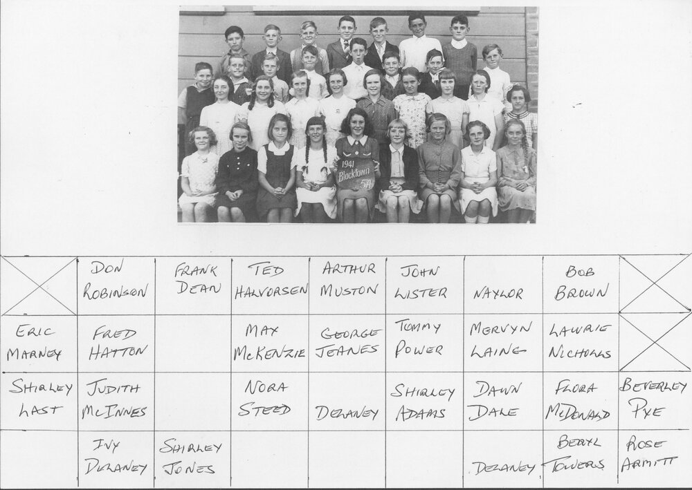 Blacktown Public School, 1941 Class 5A