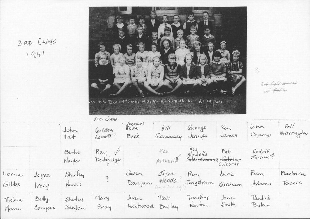Blacktown Public School, 1941 Class 3