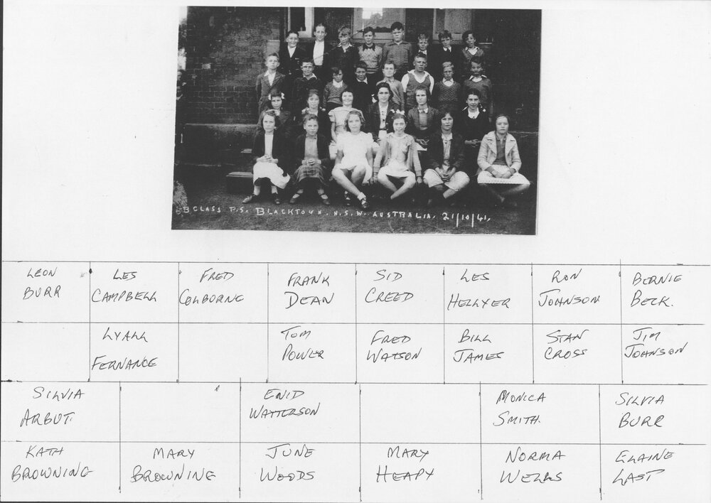 Blacktown Public School, 1941 Class 5B