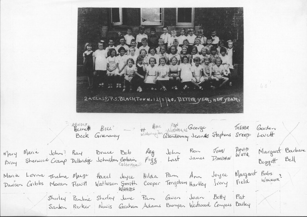 Blacktown Public School, 1940 Class 2A