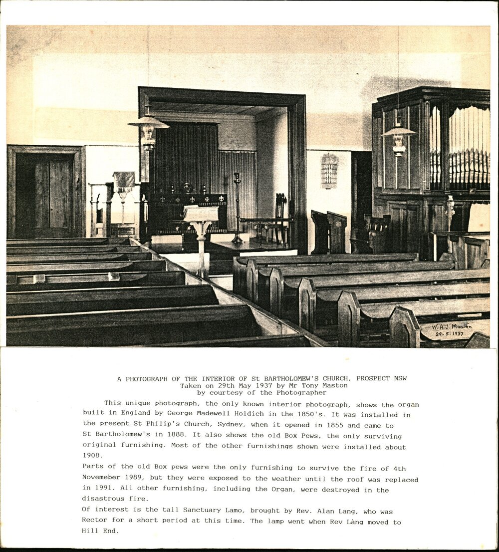 St. Bartholomew's Church interior, Prospect