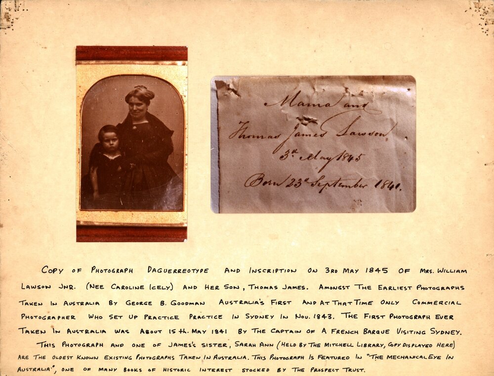 Caroline Lawson (nee Icely) and son