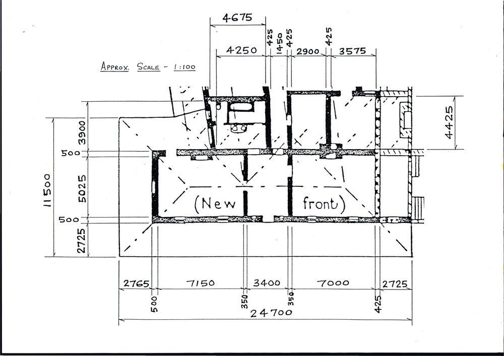 Front plan of Veteran Hall, Prospect