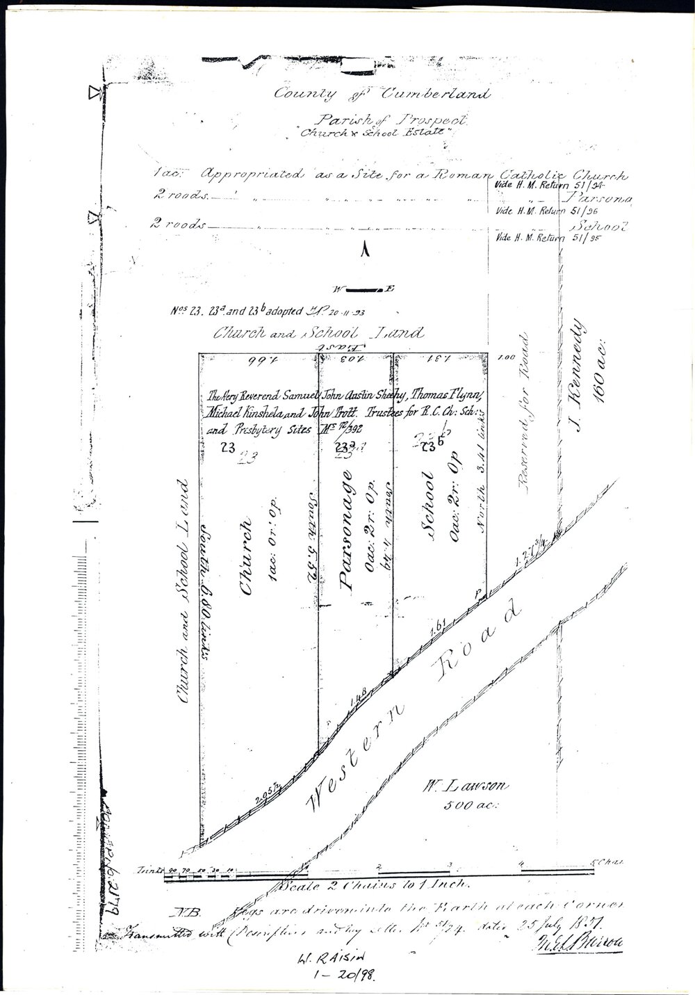 Catholic church and School estate, Prospect