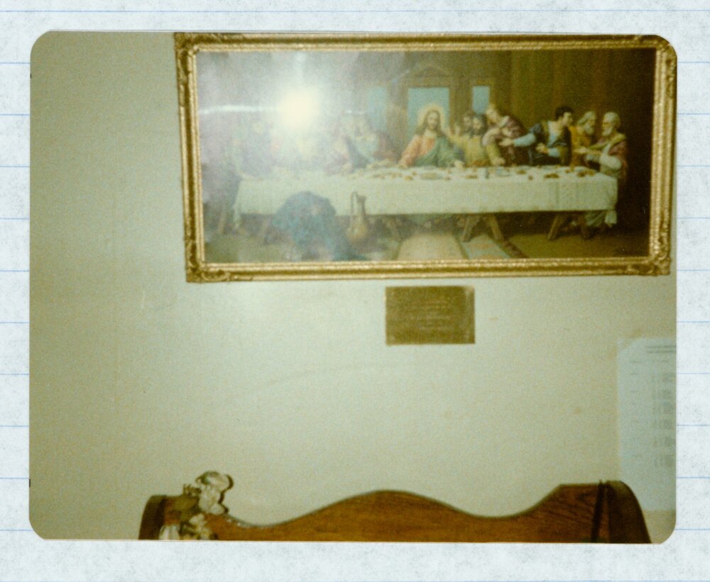 Last Supper image, Pioneer Memorial Church, Rooty Hill