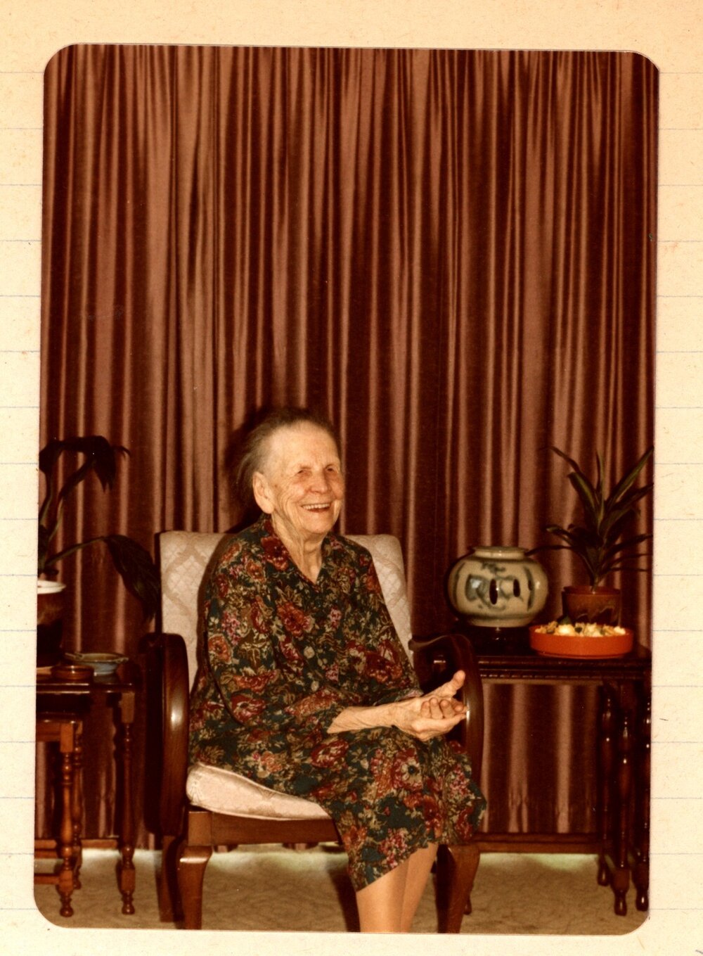 Lillian Ravenscroft on 100th birthday, 1981