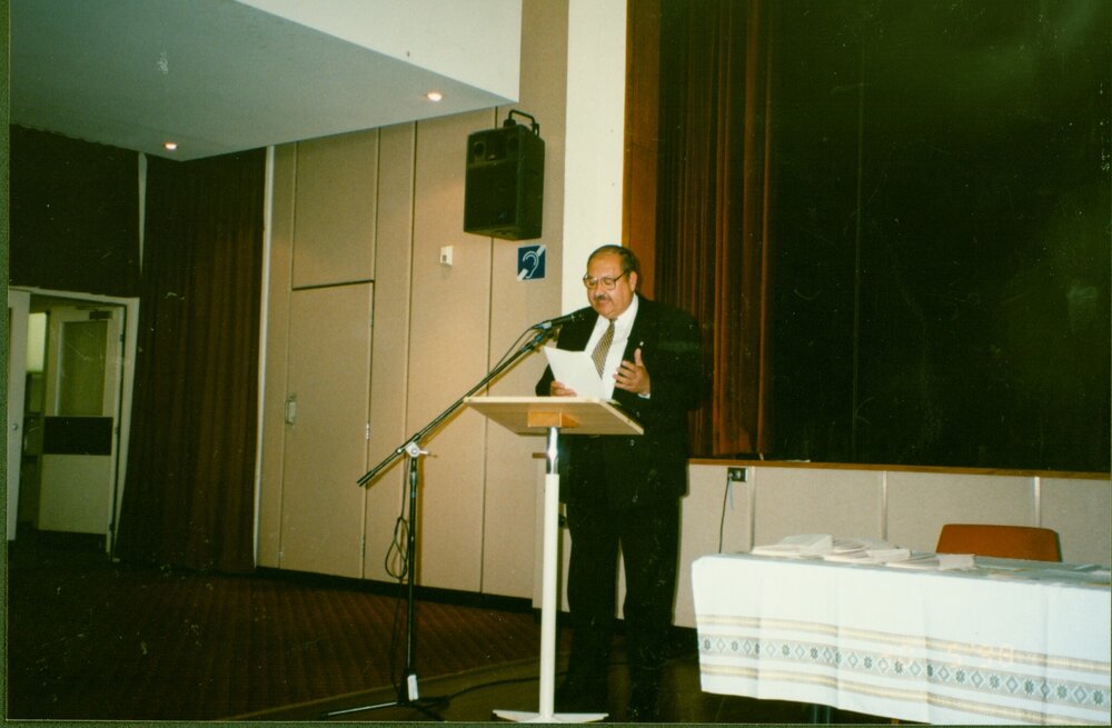 Performer at Croatian literature afternoon, Bowman Hall