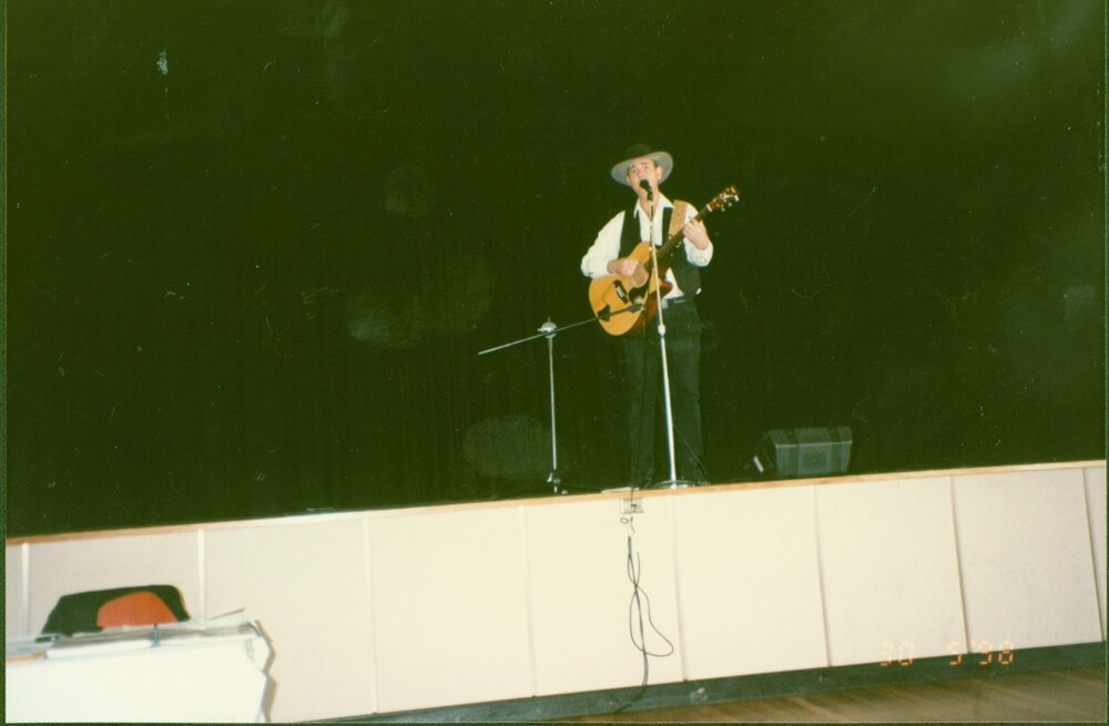 Performer at Croatian literature afternoon, Bowman Hall
