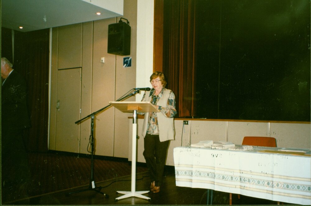 Performer at Croatian literature afternoon, Bowman Hall