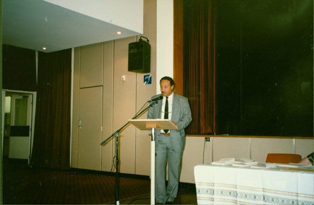 Performer at Croatian literature afternoon, Bowman Hall