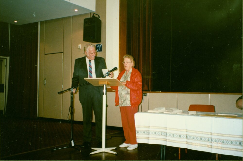 Performer at Croatian literature afternoon, Bowman Hall