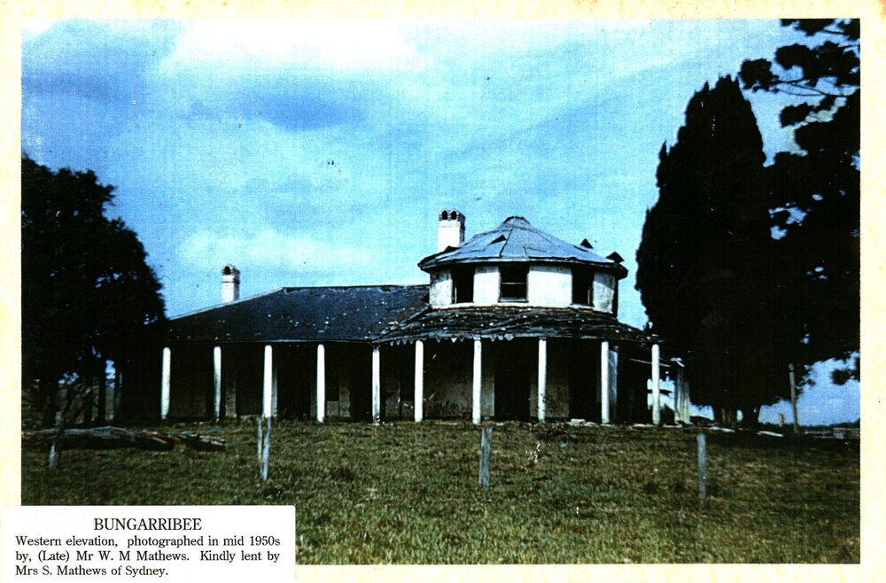 Bungarribee House, western elevation