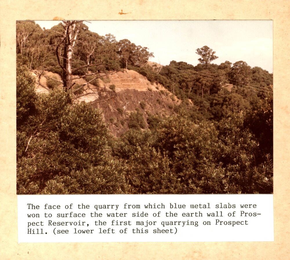 Prospect Reservoir Quarry face