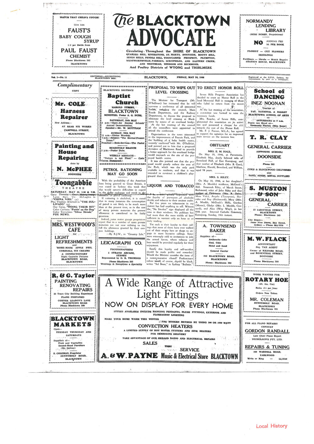 The Blacktown Advocate, 24 May 1946 