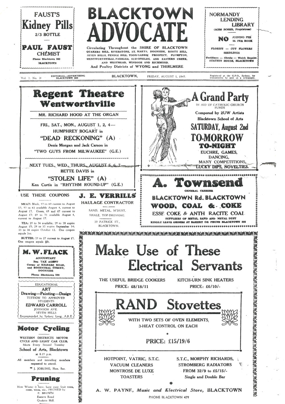 Blacktown Advocate, 1 Aug 1947