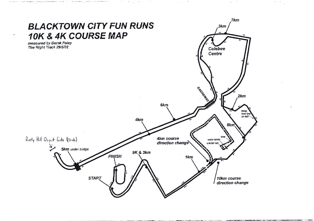 Blacktown City Fun Run course maps, 2002