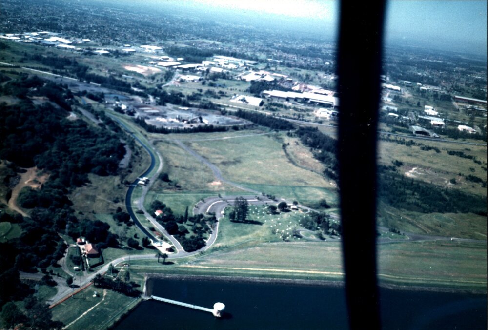 Aerial view of Prospect Reservoir and grounds
