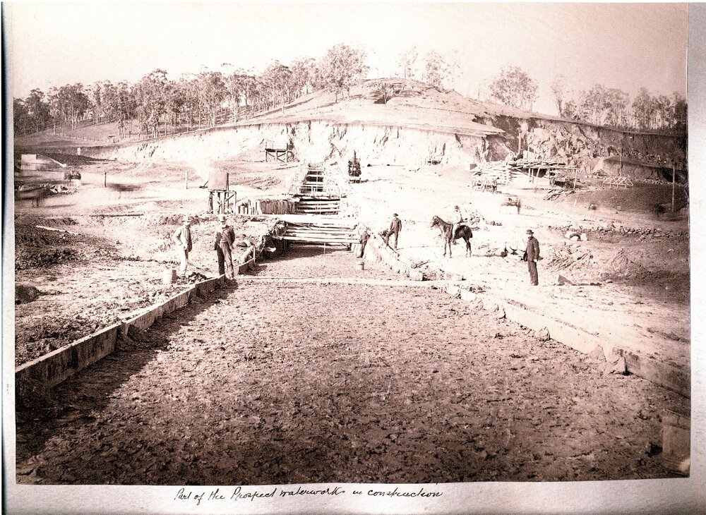 Part of the Prospect Waterworks in Construction