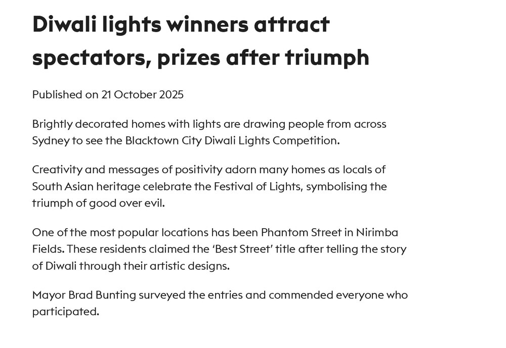 2025 Diwali lights winners