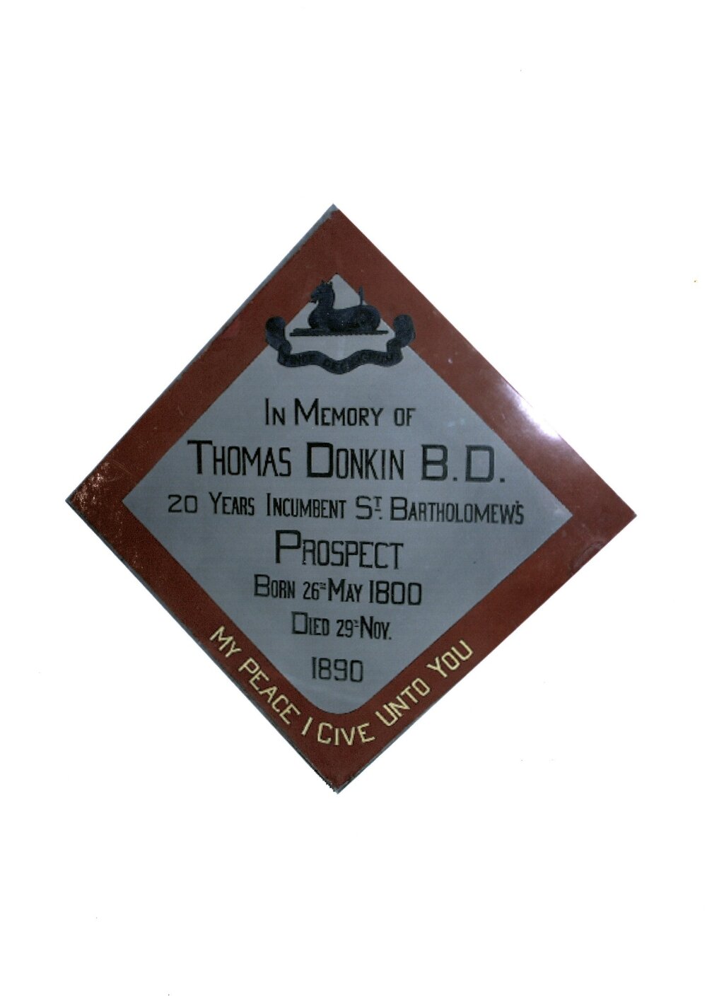 Thomas Donkin plaque