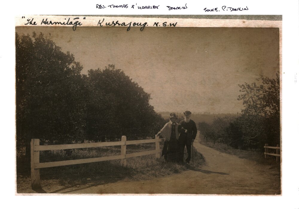 Rev. Thomas Donkin and Harriet Donkin, Kurrajong