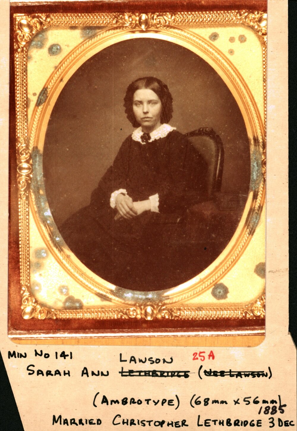 Sarah Ann Lawson, c.1860