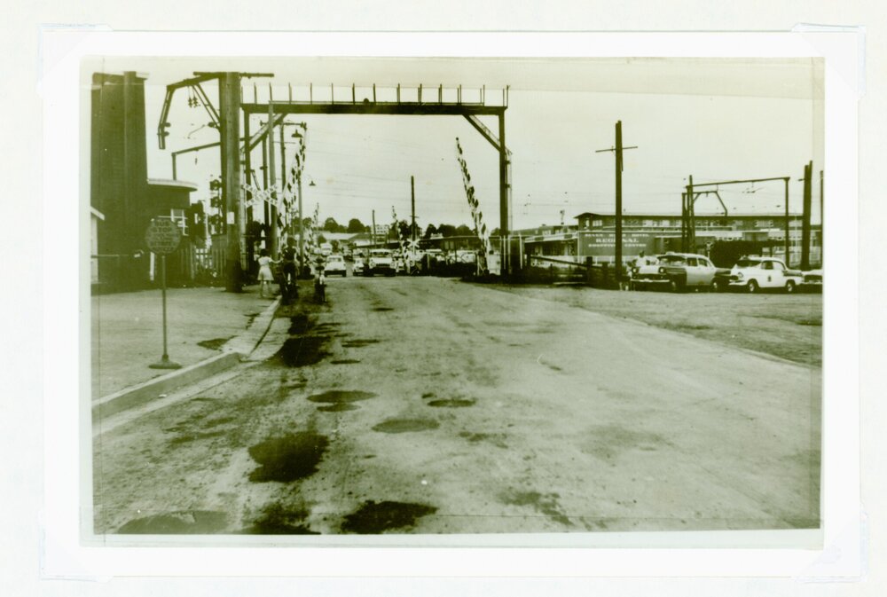 Seven Hills railway crossing looking south, 1960