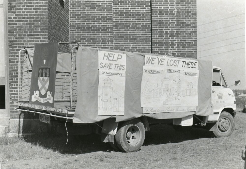 Robert Brown's Truck at St Bartholomew's Church, Prospect