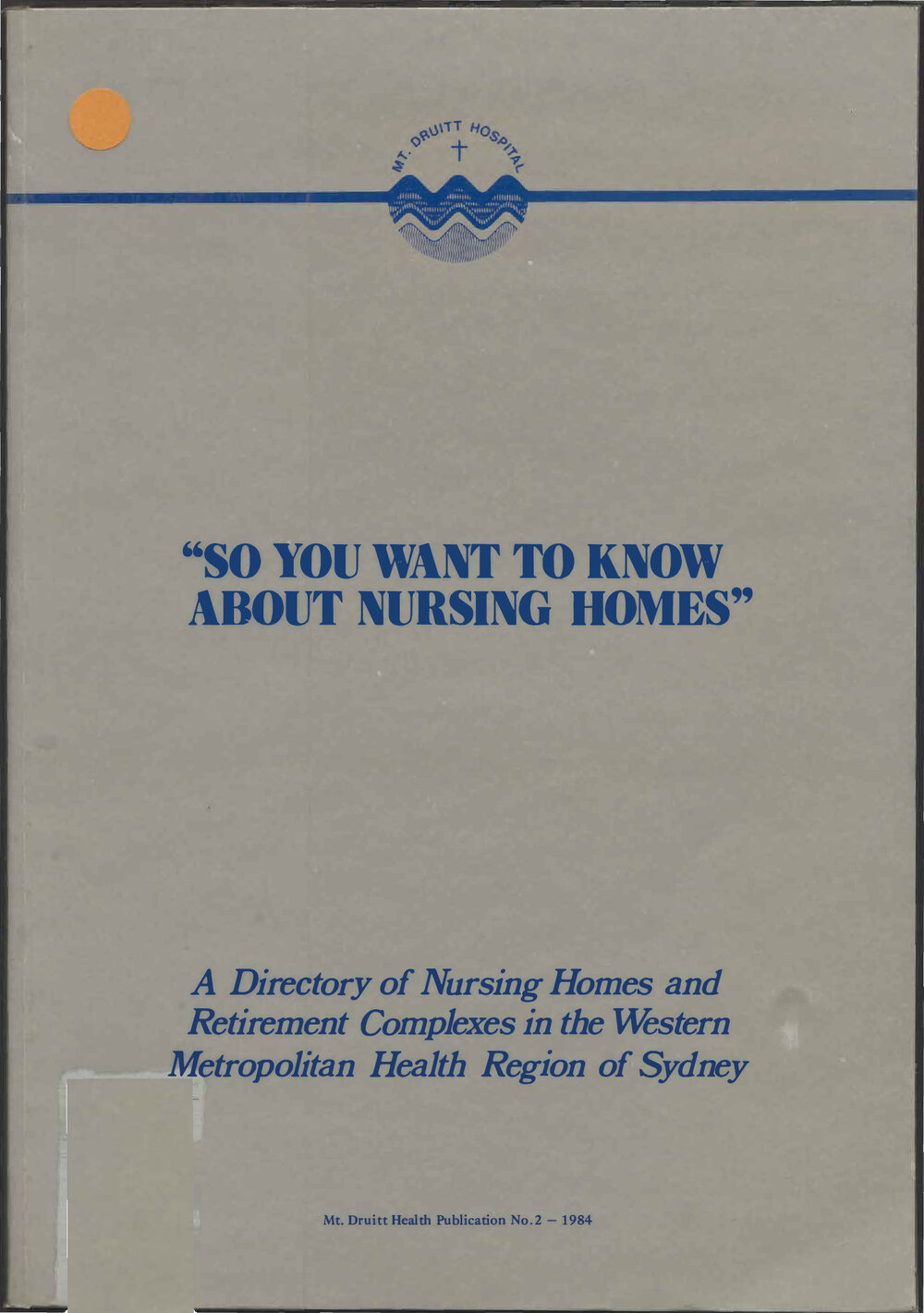 Nursing Homes in the Blacktown area, 1984