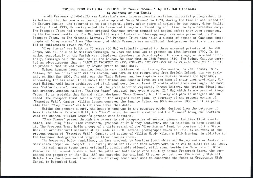 Grey Stanes estate history
