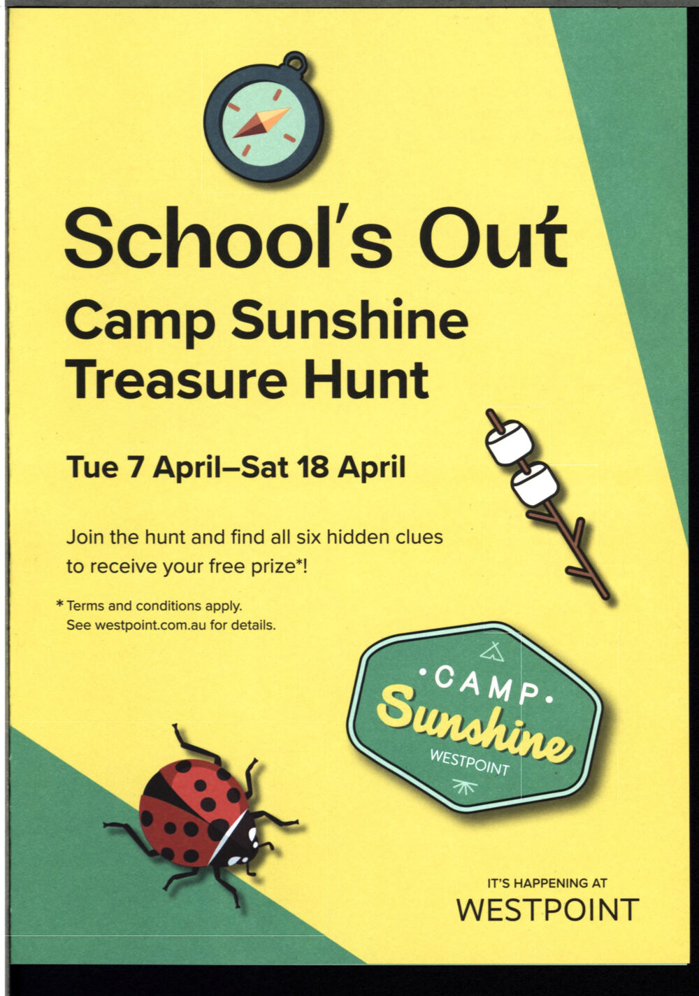 Westpoint autumn school holidays, Camp Sunshine scavenger hunt, 2026