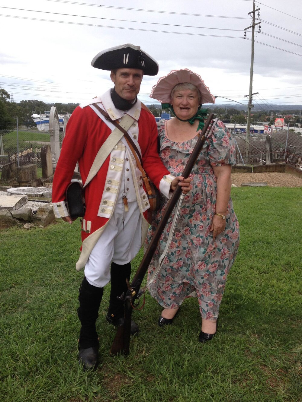 Back to St Bartholomew's Day 2014 (NSW Corps of Marines member and Jill Finch)