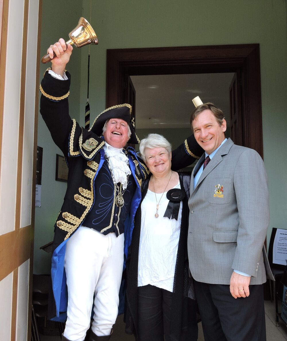 Back to St Bartholomew's Day 2015 (Town Crier, Jill Finch and Stephen Bali)