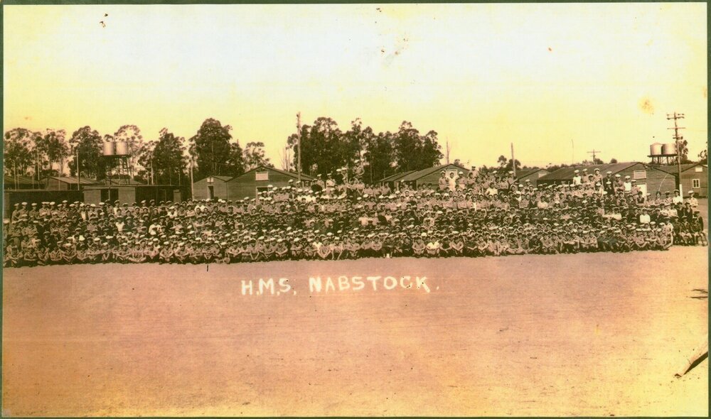 HMS Nabstock ships' company, Quakers Hill, 1946