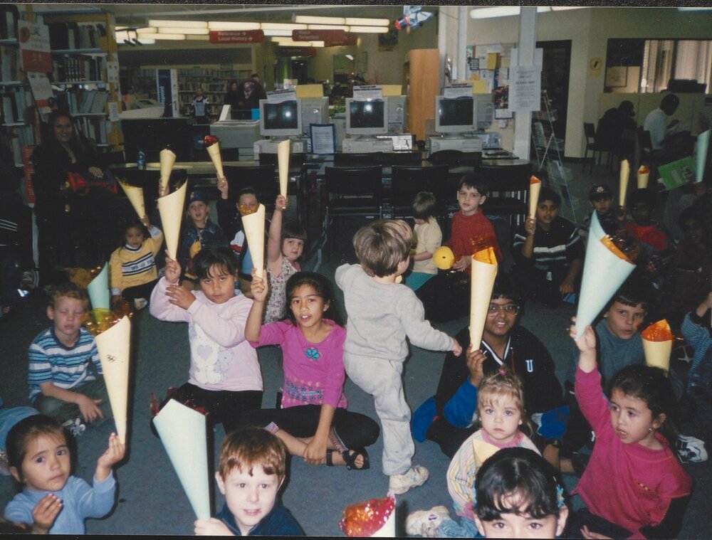 School holiday activity, 2000 Olympics, Max Webber library