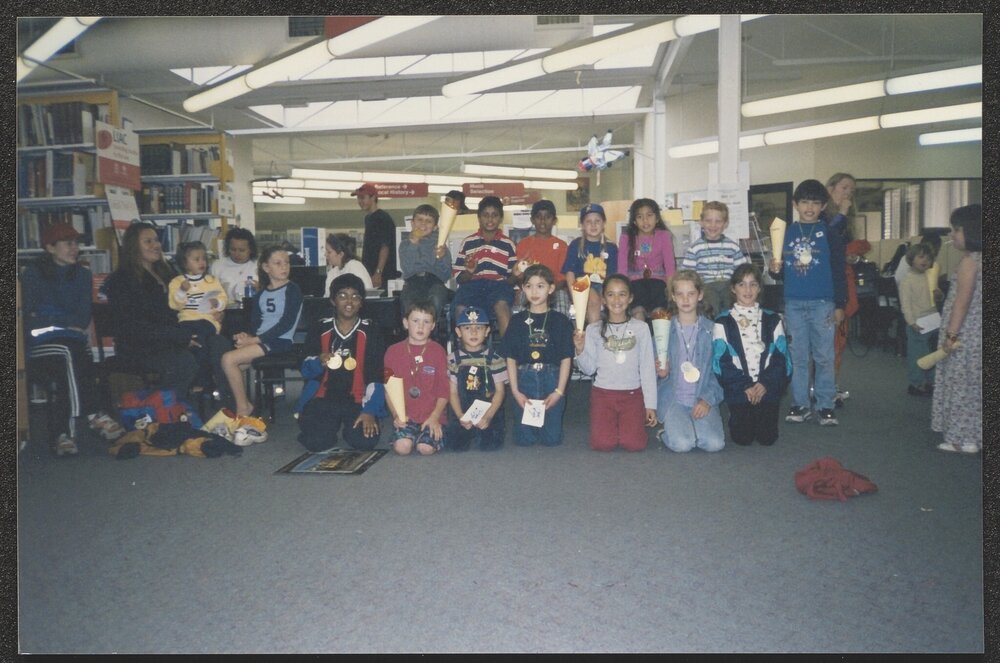 School holiday activity, 2000 Olympics, Max Webber library