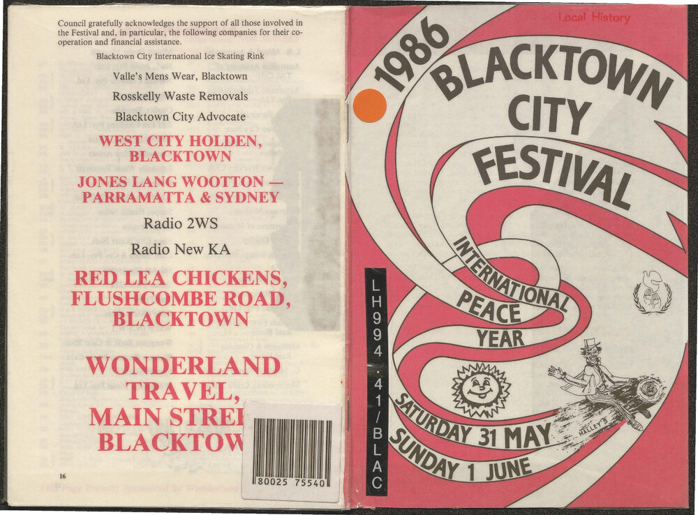 Blacktown City Festival Program, 1986