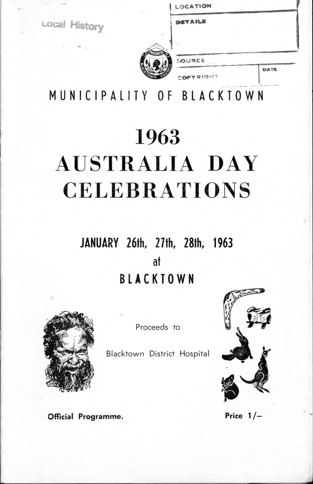 Australia Day Celebrations Programme, 1963