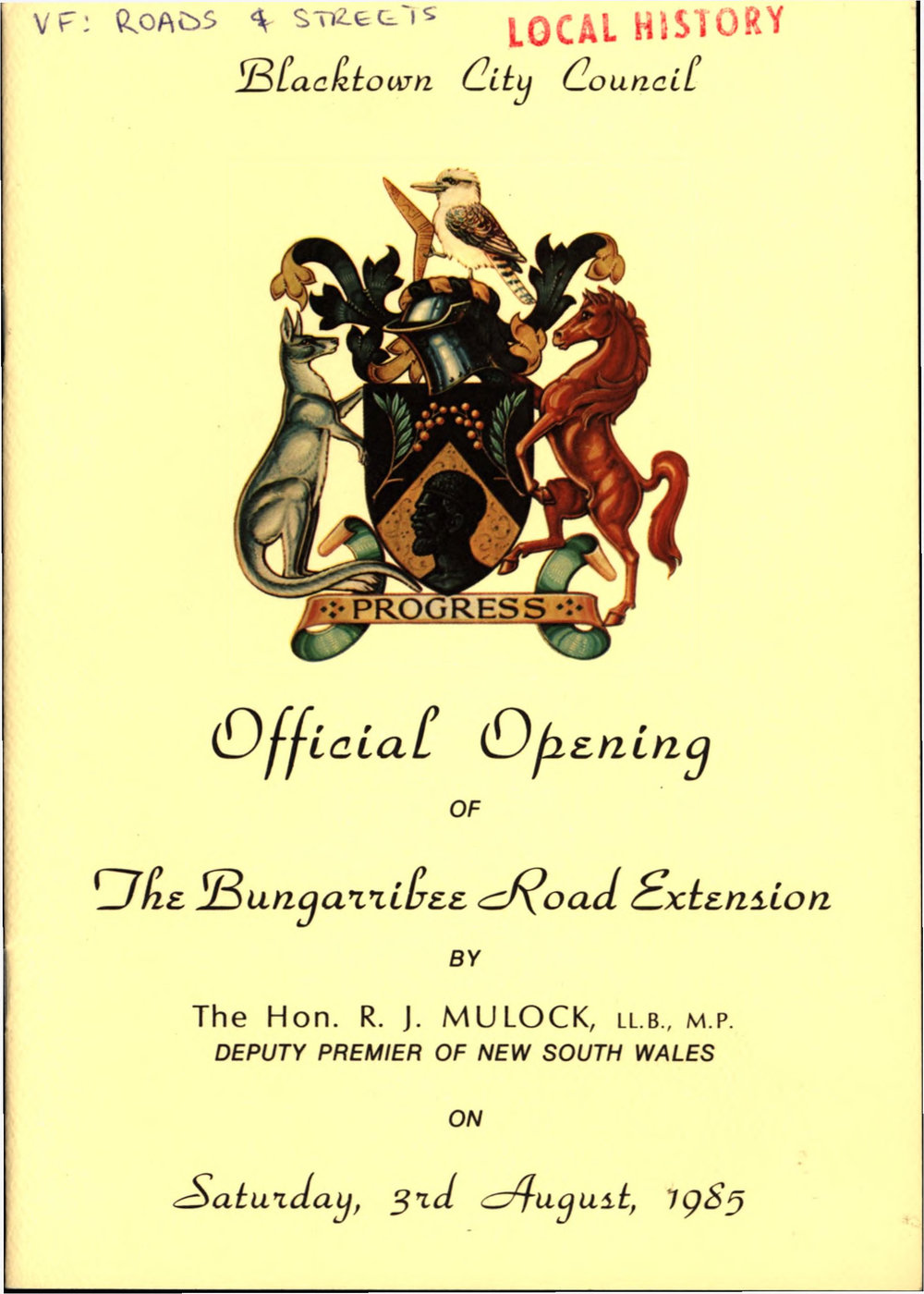 Bungarribee Road Extension, Official opening