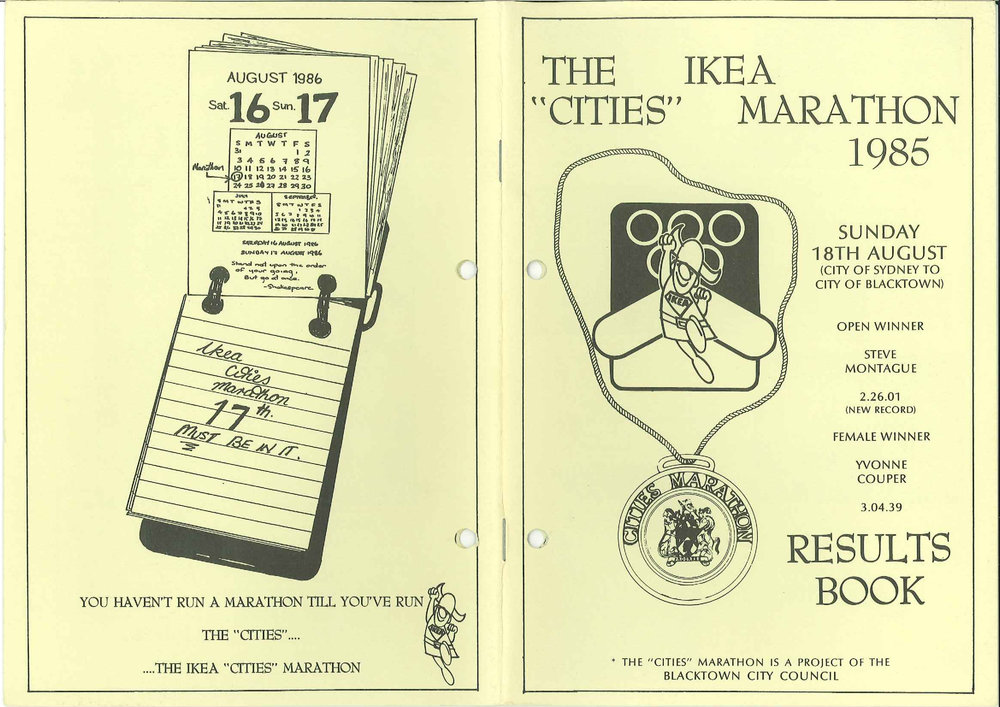 The Ikea "Cities" Marathon Results Book, 1985