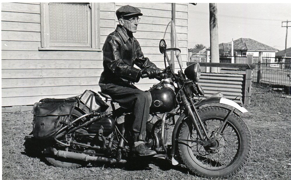 Carl Syme on motorbike
