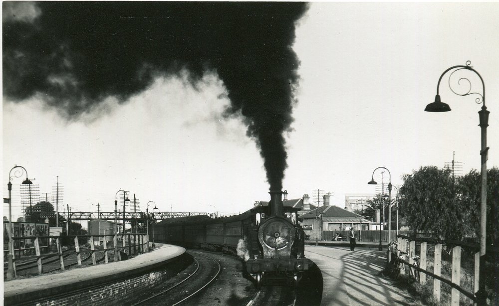 Steam train at Blacktown railway station