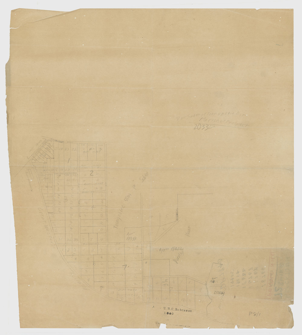 Second subdivision map, Toongabbie Estate