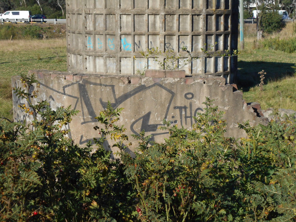 Concrete and brick silos, Great Western Highway, Prospect